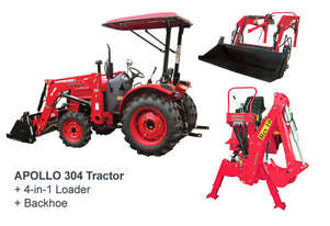 APOLLO 30hp 4WD Diesel Tractor + FEL + Backhoe