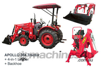 APOLLO 30hp 4WD Diesel Tractor + FEL + Backhoe