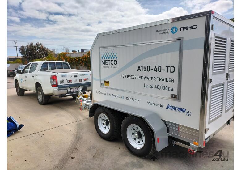 caption Metco Industrial 150 HP Water Blasting Trailer