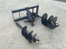 Hydraulic Auger Drive & 2 Augers to suit Skidsteer Loader - picture0' - Click to enlarge