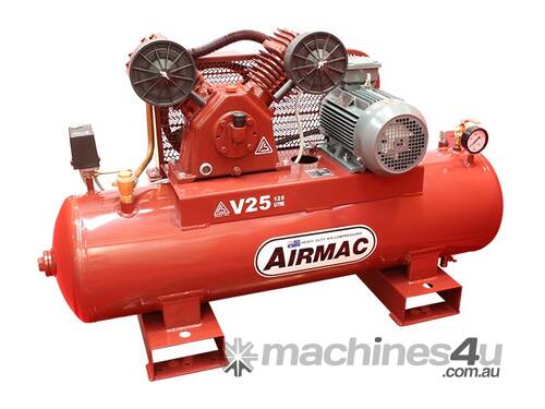 caption CVA Compressors - New Airmac V25 - 415V Piston Compressor - 16.4cfm - 145psi