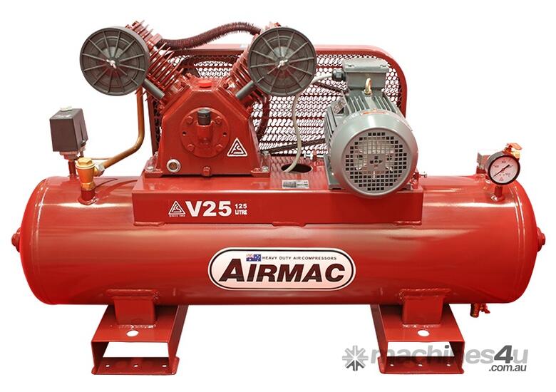 caption CVA Compressors - New Airmac V25 - 415V Piston Compressor - 16.4cfm - 145psi