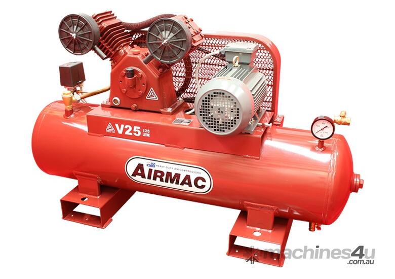 caption CVA Compressors - New Airmac V25 - 415V Piston Compressor - 16.4cfm - 145psi