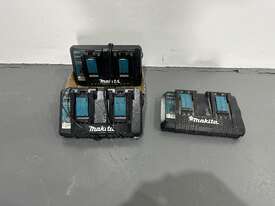 3 x Makita Battery Chargers 18V Twin Ports - picture1' - Click to enlarge