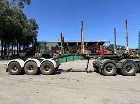 2000 Elphinstone Tri-Axle Drop Deck Rigid Skel Logging A-Trailer - picture1' - Click to enlarge