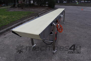 CONTECH Stainless Steel Motorised Variable Speed Conveyor 4.82m Long
