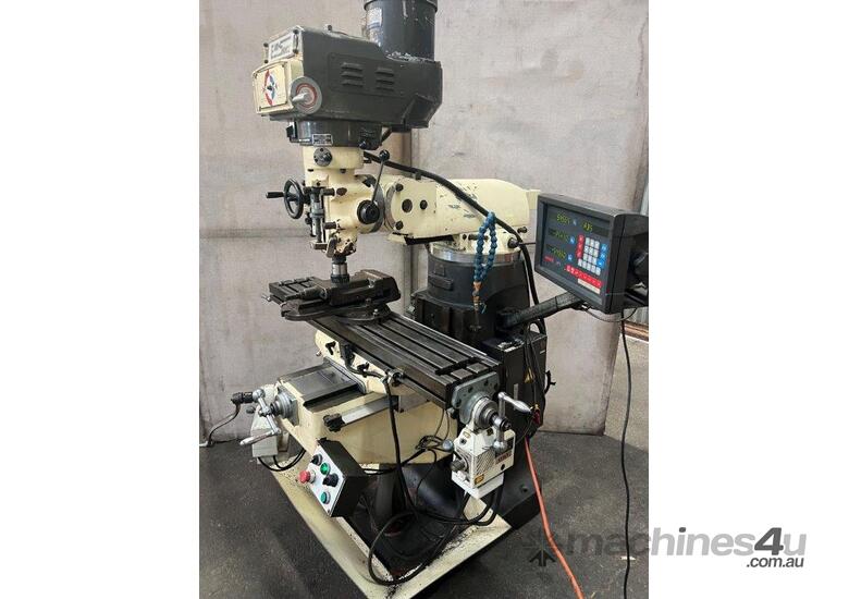 caption Euro Source 2VS turret mill with 3 axis DRO