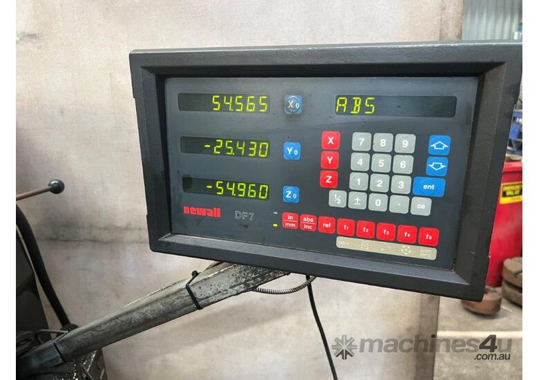 caption Euro Source 2VS turret mill with 3 axis DRO