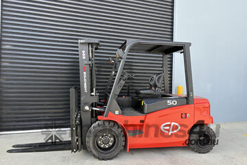 Get Free Pallet Truck! EP Lithium Electric 5T Counterbalance Forklift CPD50L1, FREE DEMO