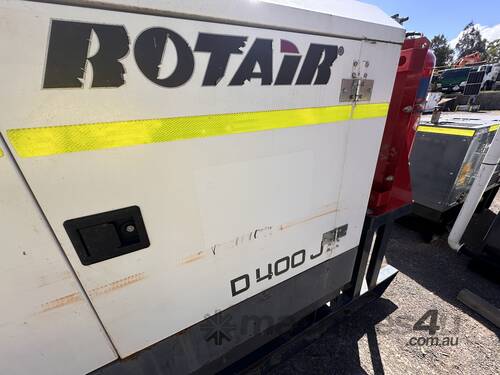 2022 Portable Diesel Skid Compressor - ROTAIR D400J - 7 / 10 Bar