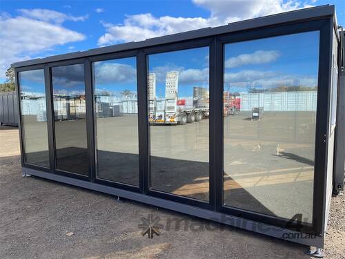 Expandable Container House with 2 Floor to Ceiling Glass Walls & Ensuite