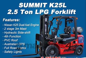 SUMMIT K25L 2.5 Ton LPG Dual Fuel Forklift