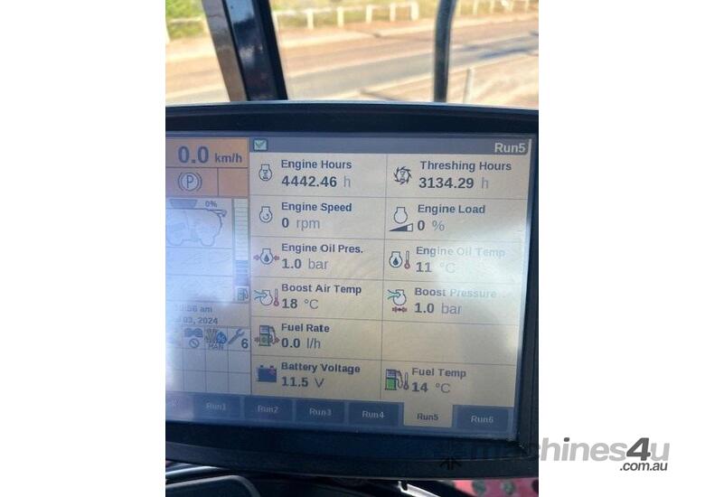 caption 2013 CASE IH 7230 COMBINE WITH CASE IH 2152 40FT DRAPER FRONT