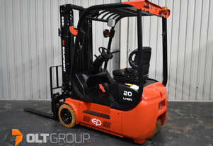 New EP TDL201 2 Tonne Electric Forklift 4.8m Container Mast with Fork Positioner & Sideshift