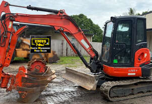 2016 Kubota U55-4 Excavator, attachments, E.M.U.S MS1179