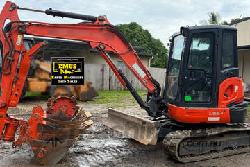 2016 Kubota U55-4 Excavator, attachments, E.M.U.S MS1179