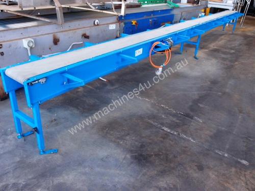Flat Belt Conveyor, 7950mm L x 280mm W x 740mm H