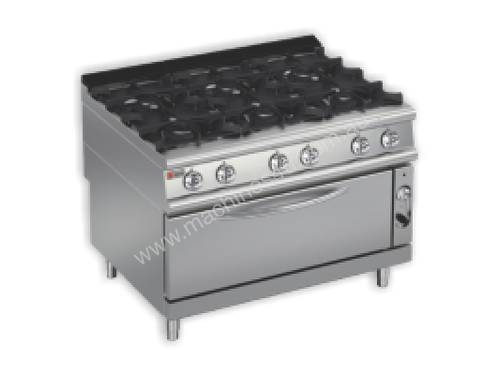 Baron 9PCFL/G1205 Six Burner Gas Cook Top with Full Length Gas Oven