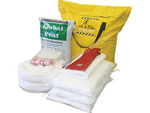 Oil & Fuel Spill Kit with Global Peat. 122L absorbent capacity. Canvacon bag. Ideal for trucks & van