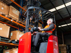New 1.4T Electric Sit-on Reach Truck For Sale - picture0' - Click to enlarge
