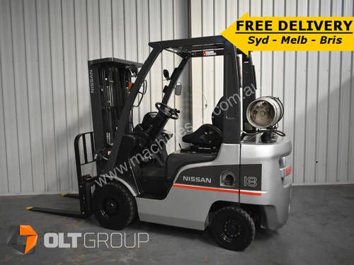 Used Forklift Nissan 1.8 Tonne Container Entry Mast 4.3m Lift Height Sydney