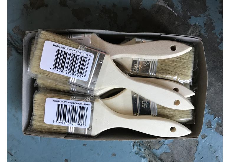 caption Paint Brush 50mm White Bristle - Box of 12