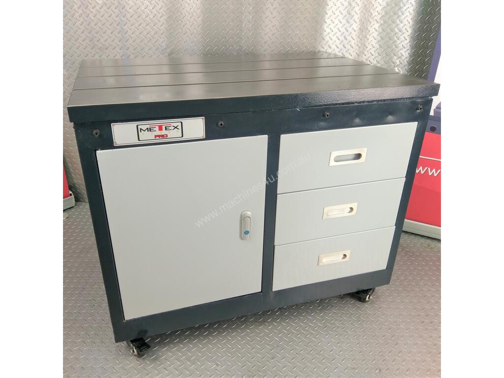 New Metex Pro Sale Work Bench Tool Cabinet With T Slot Table Lockable Castors Metex Pro Mill Drill Stand Tool Boxes In Hallam Vic