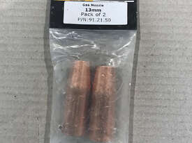 Bossweld Tweco Style MIG Welding Gas Nozzle 13mm 91.21.50 - Pack of 2 - picture1' - Click to enlarge