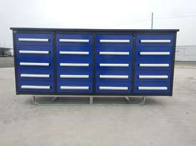 2.1m Work Bench/Tool Cabinet c/w 20 Drawers - picture1' - Click to enlarge