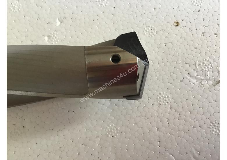 Used Korloy Carbide Tip Drill CNC plus 3 spade drill insert tips CNC