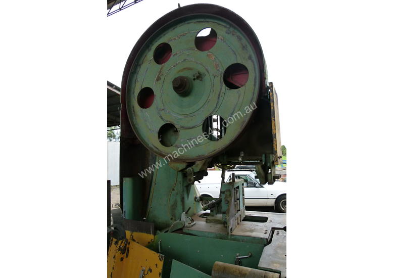 caption Working Robinson 48 inch Band Saw .