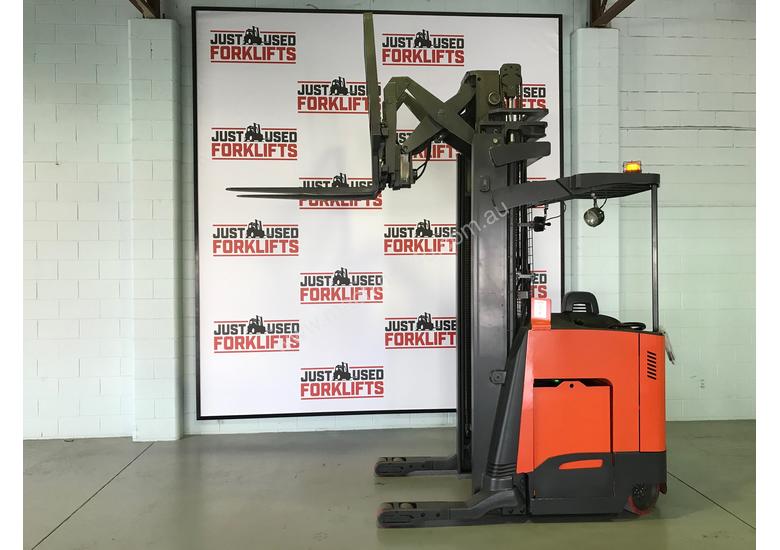 caption RAYMOND STAND ON FORKLIFTS 740-R45TT S/N 11/FB25702 LOCATED COOPERS PLAINS BRISBANE