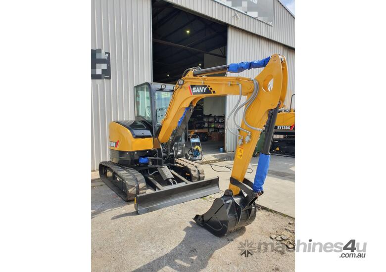 caption 5T SANY Mini Excavator SY50U, Yanmar Engine - SA + NT Buyers Only - In Stock Now!