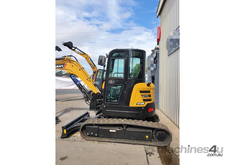 caption 5T SANY Mini Excavator SY50U, Yanmar Engine - SA + NT Buyers Only - In Stock Now!