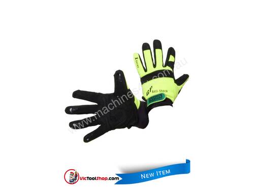 Gloves MSA Hi Viz Mechanics Anti-Vibration Work Gloves Pack of 12 Trade Quality