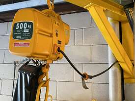 Used Wall Mounted  Kito Electric Hoist 500kg with Basket - picture1' - Click to enlarge