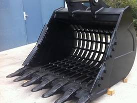 BOSS 20-110 TONNE ARMOURED HD ROCK SIEVE BUCKETS - picture0' - Click to enlarge