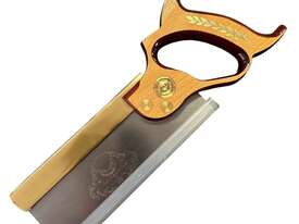 Tenon Saw with Brass Backed Blade and Two Toned Red Stain / Beech Handle with Gold Leaf by Pax - picture0' - Click to enlarge