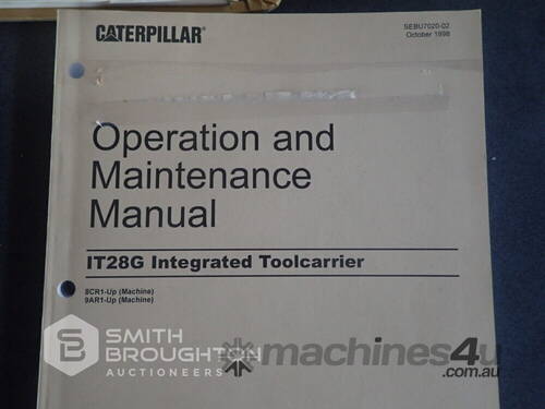 CATERPILLAR IT28G/928G LOADER SERVICE, PARTS, OPERATIONS & MAINTENANCE MANUALS