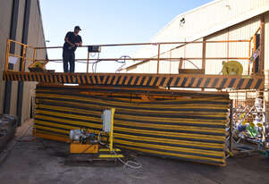 7m hydraulic work platform 2.1m scissor lift horizontal slide sand blast paint