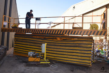 7m hydraulic work platform 2.1m scissor lift horizontal slide sand blast paint