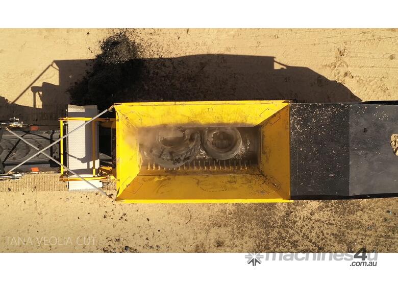 caption TANA Shark 220DT ECO Waste Shredder - SHRED TYRES, C&D WASTE, WOOD, MATTRESSES & MORE