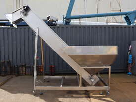 Large Stainless Hopper Elevator Incline Belt Conveyor - Icon Equipment - picture0' - Click to enlarge