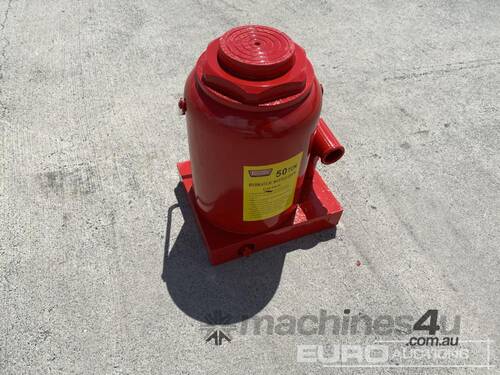 Unused 50t Bottle Jack, Minimum Height: 300mm, Stroke: 180mm, Maximum Lift Height: 480mm