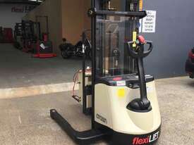 Crown SX3000 Container Mast 3 Stage Walkie Stacker with Side Shift- Refurbished  - picture0' - Click to enlarge