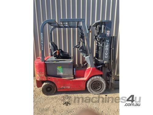 caption NICHIYU 2.5T Electric Forklift with New Batteries low hours