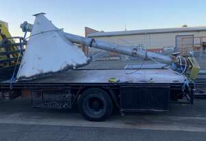 4.2m x 250mm helical auger screw feeder 5.5kW conveyor conical hopper 3.89m3