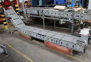 Incline Conveyor with Cleated Plastic Modular Belt - 3.65m Long - DYNACON