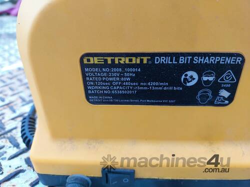 DETROIT Drill Bit Sharpener
