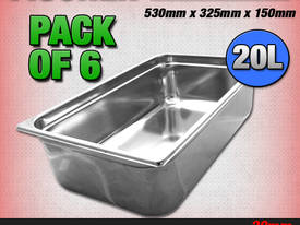6 PACK OF 1/1 GASTRONORM TRAY 150MM - picture0' - Click to enlarge
